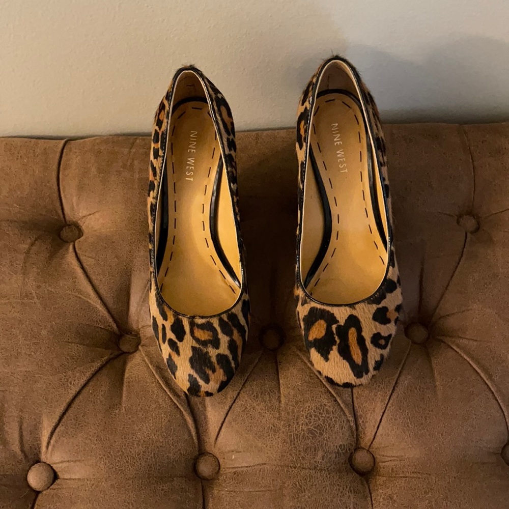 Nine West Calf Hair Wedge Pumps